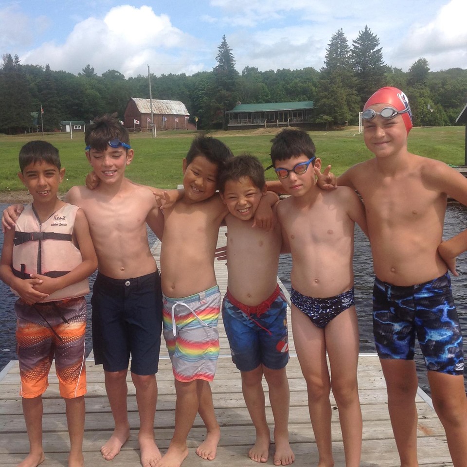 Camp Chikopi junior swimmers
