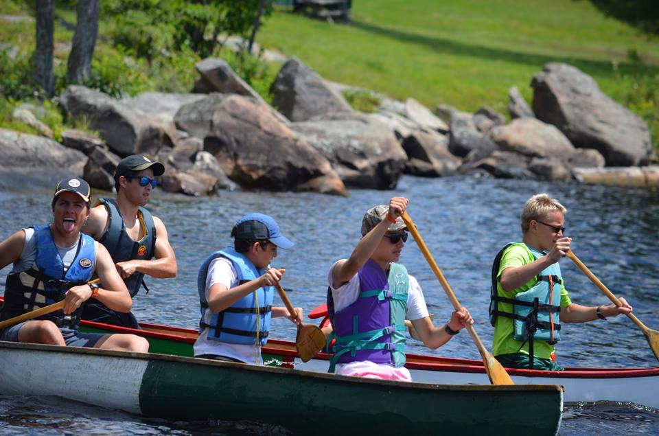 boys canoeing camp chikopi great summer 